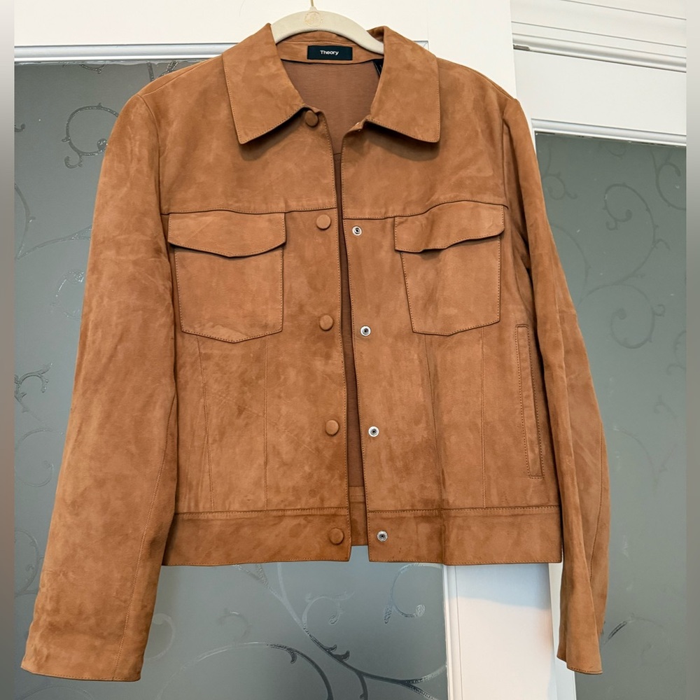 Theory Tan Suede Jacket